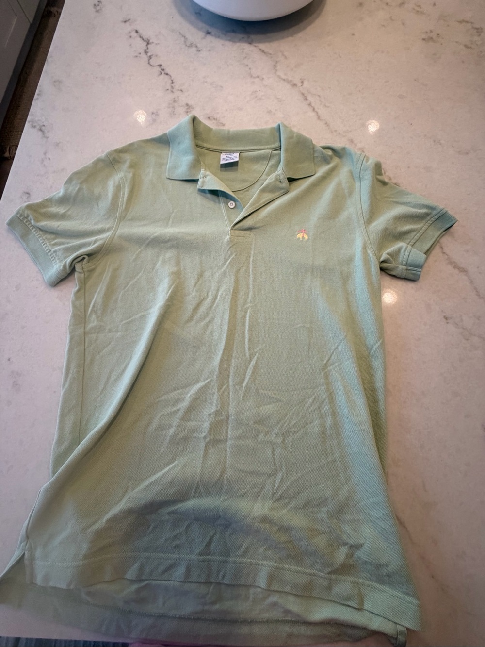 Brooks brothers Pastel Mint Short Sleeve Polo with logo!! M - Picture 4 of 5
